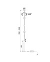 VERTICAL * PIE SALON LED NEGRO